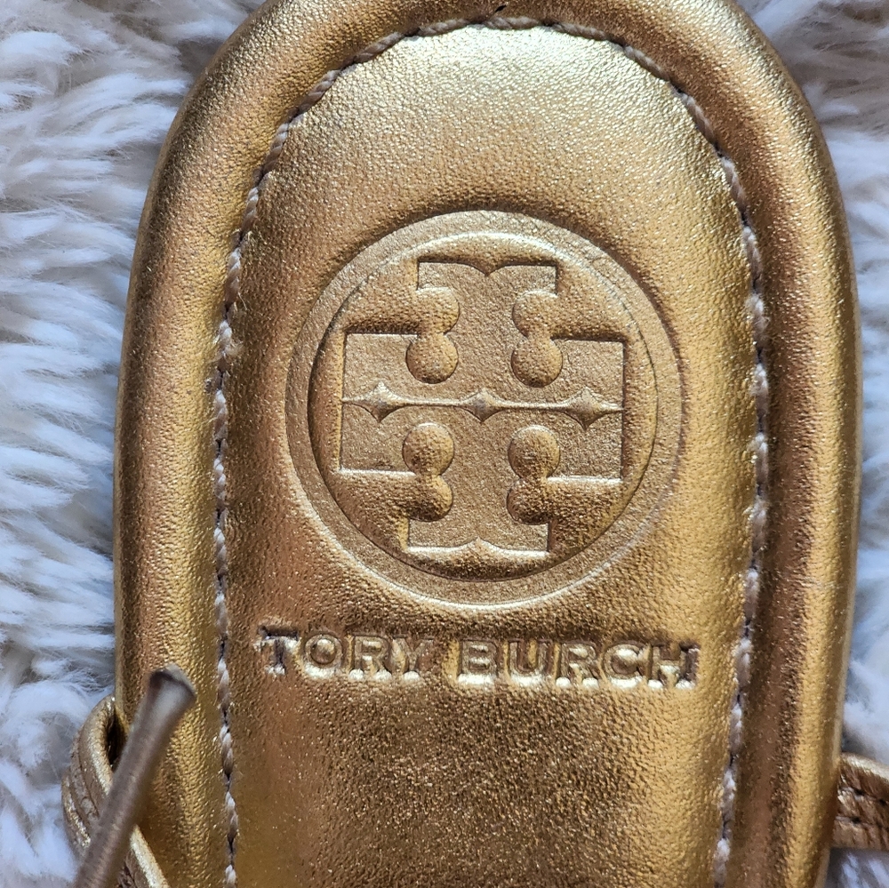Tory Burch gold sandals
